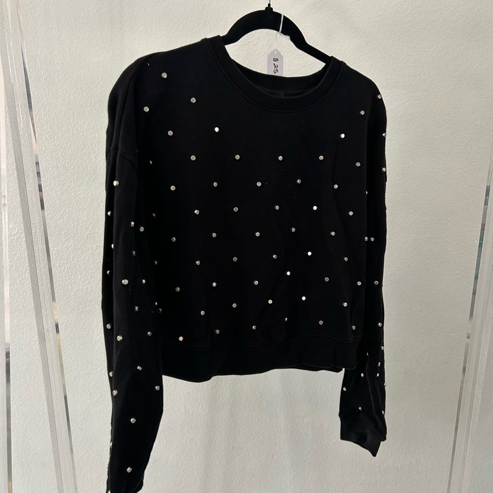 Elle Black Studded Sweatshirt